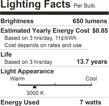12 Pack Indoor Flood Light Bulbs, BR30 LED Bulb 7W Equivalent 65W, Dimmable Recessed Light Bulbs, 650LM 3000K Warm White 15000 Lifetime LED Can Light Bulb, Interior Home E26 Base