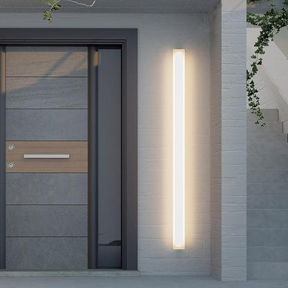 59In Long Outdoor LED Wall Light,Modern Outdoor Wall Light IP65 Waterproof 3000K for Courtyard(White)