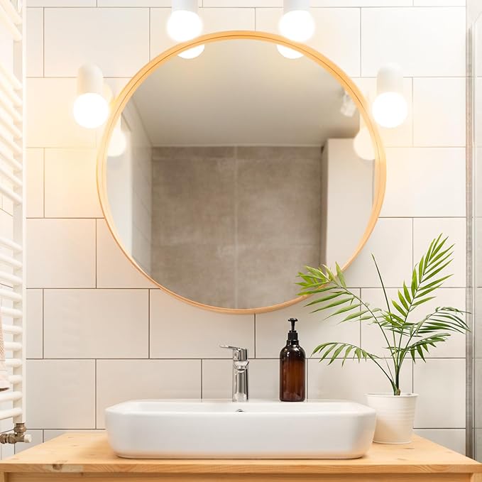 G25 LED Globe Light Bulbs, Round Vanity Light Bulbs for Bathroom, 40W Equivalent, Cool White 4000K, E26 Base, 600LM, Non-Dimmable, 20-Pack
