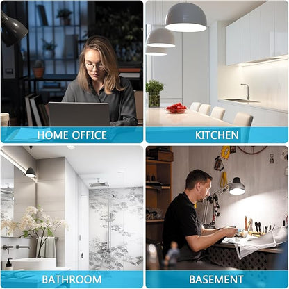 DAYBETTER 12Pack BR30 LED Light Bulbs Indoor Flood Light 65W Equivalent, Daylight White 5000K, Dimmable Recessed Light Bulb for Bedroom Kitchen Living Areas, 800 Lumens E26 Base