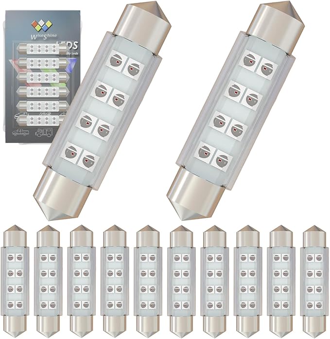 578 LED Bulb 43mm 44mm,211-2 Festoon LED Bulbs Amber Yellow,212-2 LED Car Bulb 6413 6429 DC 24V for Truck Interior Door Cargo Lights (Pack 12)