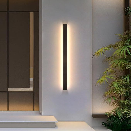 Modern Outdoor Wall Light Fixture,39inch Black LED Outdoor Lights Exterior,Modern Porch & Patio Wall Sconce,3000K Long Strip Wall Light Fixture Outside for House,Garage,Front Door