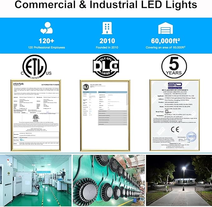 ADUB LED Post Light with Photocell, 150W 120W 90W Post Top Lights 3000K 4000K 5000K Adjustable Wattage & CCT, 21000LM Outdoor Pole Light Fixture DLC ETL Listed, IP65 Commercial Street Area Lighting