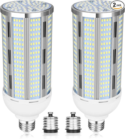 100W LED Corn Bulb 2 Pack, 12000 Lumens Super Bright Light, 5000K Daylight White LED Corn Light Bulb, E26/E39 Mogul Base LED Bulb for Outdoor Indoor Garage Warehouse Factory Workshop