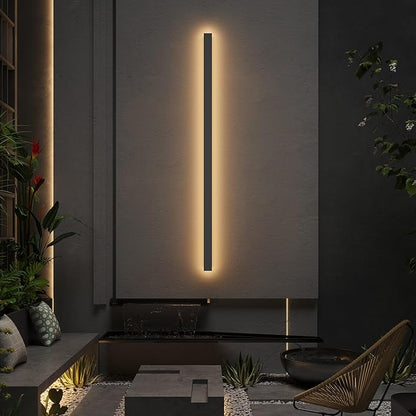 56In Long Outdoor Light,IP65 Waterproof Modern Exterior Lighting Fixture 3000K Linear Outdoor Light for Porch Courtyard