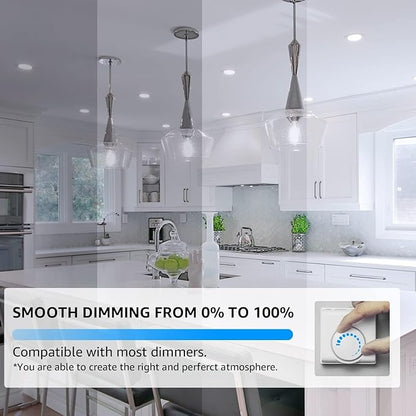 16 Pack ST19 Dimmable LED Edison Bulb, 5.5W (60W Equivalent) 500LM, CRI 95+, 4000K Cool White, E26 Medium Base, Vintage Filament, Clear Glass, Standard Type A Lamp for Kitchen, Bathroom, Bedroom