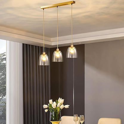 5 Pack Clear Glass Shade Replacements, Ceiling Fan Light Covers Glass Globes Lampshades for Chandelier, 4.92"High, 4.72"Diameter, 1.65 "Fitter, High Transmittance Bell Shaped Glass Shades