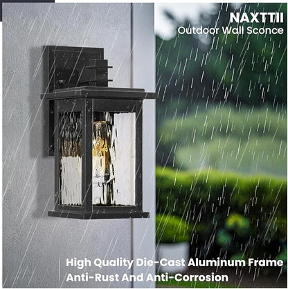 Exterior Wall Sconce Waterproof Black Outdoor Garage Lights Wall Mount Anti-Rust Aluminum Material and E26 Socket