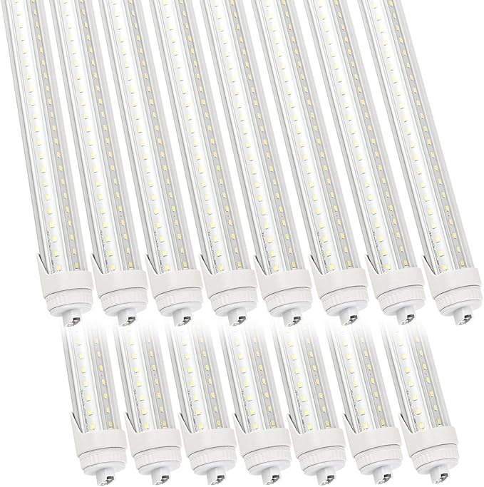 15 Pack 2FT T8 LED Tube Light Bulbs R17d High Output Cap 20W 6000K Cool White with Ultra Bright Dual-Row LED for 2Foot T10 T12 Fluorescent Replacement