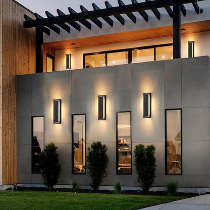 1 Pack Outdoor Wall Light For House,Modern Wall Lighting,Waterproof Exterior Lighting Fixtures Wall Mount,3000K Warm White,960LM,Porch Lights Outdoor, Patio Entrance Front Door Light 12W,15.7"