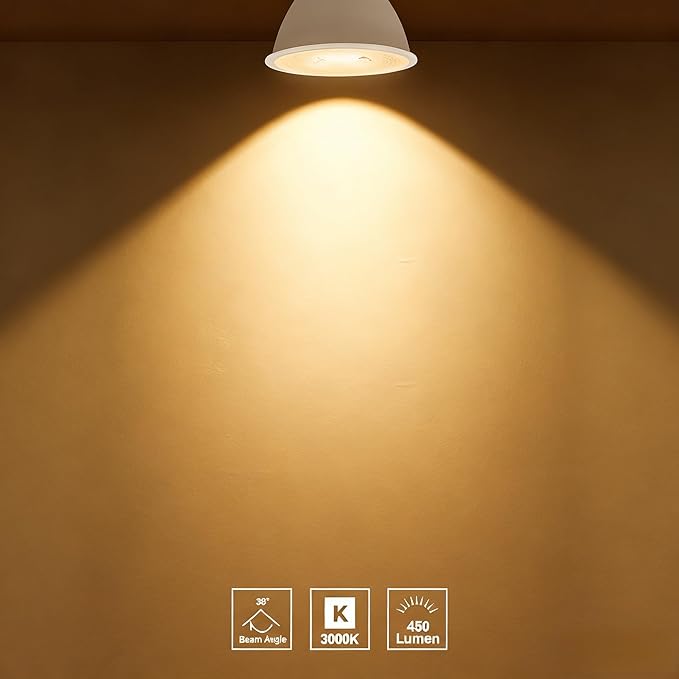 MR16 LED Bulb 50W Halogen Equivalent,3000K Warm White,5W MR16 GU5.3 12-36V AC&DC Spotlight Bulb,38° Beam Angle for Landscape,Dimmable,24pack.