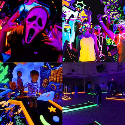 FAGUANGAO LED Black Light Bulb,12W(100Watt Equivalent) A19 UV Blacklight Bulb,120V,UVA Level 390-400nm,E26 Medium Base,Glow in The Dark for Blacklight Party,Fluorescent Poster,Neon Glow(2 Pack)