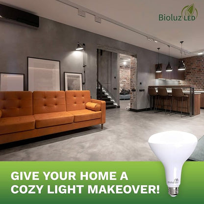 Bioluz BR40 LED Light Bulb - 90 CRI Dimmable Flood Light (16W) Soft White 3000K LED Bulbs - 110 Beam Angle Indoor & Outdoor Lighting - Pack of 8