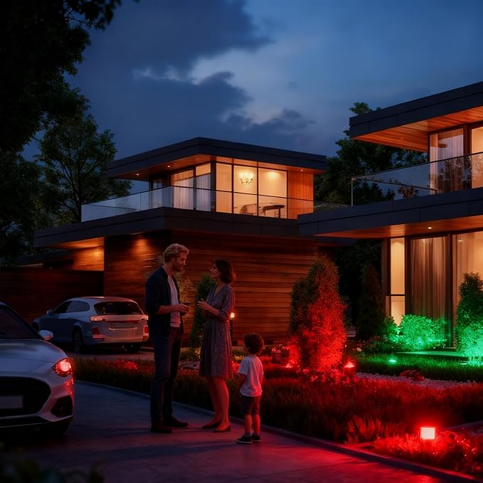 Red Green MR16 LED Bulb，50W Halogen Equivalent,5W MR16 GU5.3 12-36V AC&DC Spotlight Bulb,38° Beam Angle for Landscape,Dimmable,12-Pack Mix.