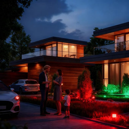 Red Green MR16 LED Bulb，50W Halogen Equivalent,5W MR16 GU5.3 12-36V AC&DC Spotlight Bulb,38° Beam Angle for Landscape,Dimmable,12-Pack Mix.