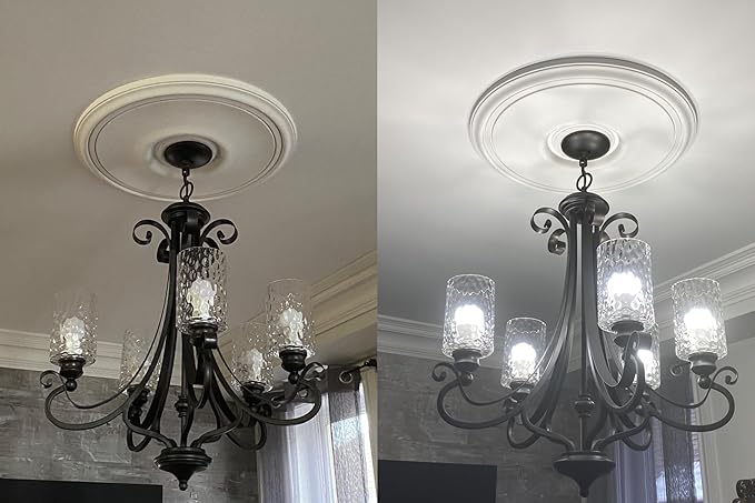 Glass Lamp Shade Replacement Globe & Cover for Light Fixture, 6-1/16" Height 4-1/16" Diameter, 1-5/8 inch Fitter, 2 Pack Clear Hammered Water Ripple Cylinder Glass Shade
