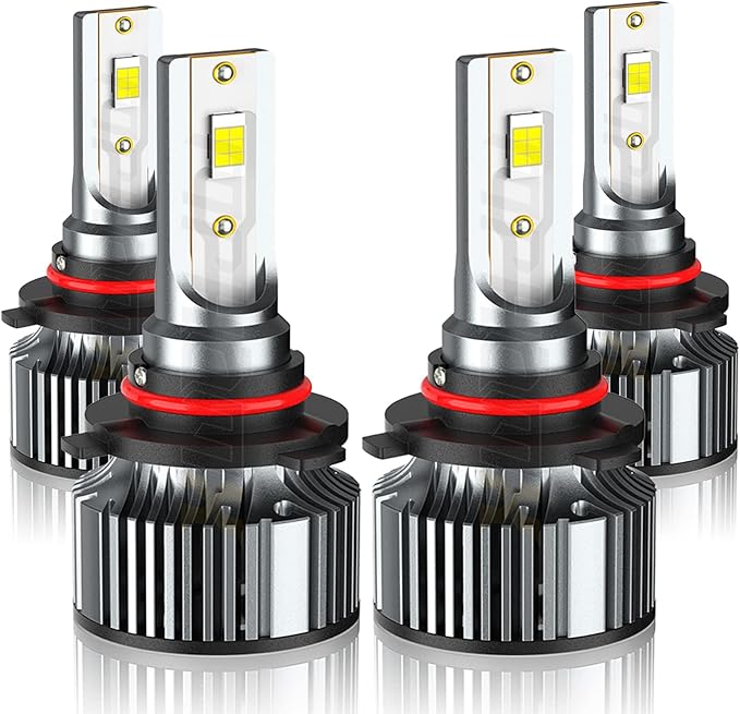 Compatible For Toyota Corolla High and Low Beams Light Bulbs 2001 2002 2003 2004 2005 2006 2007 2008 2009 2010 2011 2012 2013 2014 2015, 6500K White, 500% Brightness, for Off-Road Use Only, 4 PCS