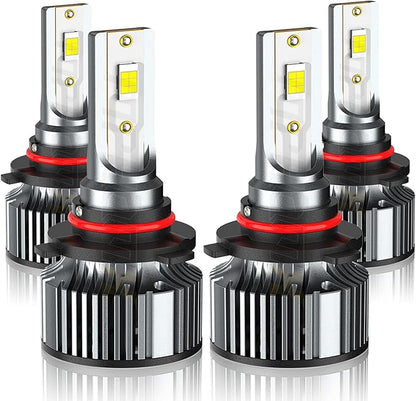 Compatible For Toyota Corolla High and Low Beams Light Bulbs 2001 2002 2003 2004 2005 2006 2007 2008 2009 2010 2011 2012 2013 2014 2015, 6500K White, 500% Brightness, for Off-Road Use Only, 4 PCS