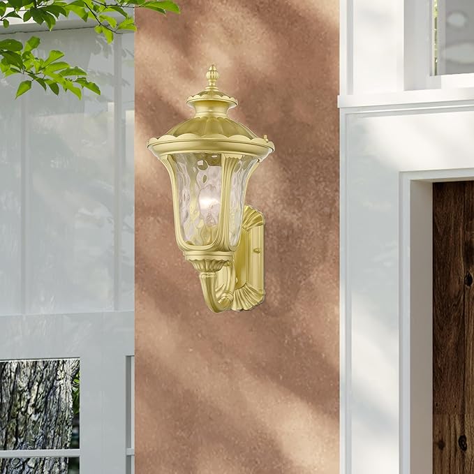 Livex Lighting 7852-13 Oxford 1-Light Outdoor Wall Lantern, 18" x 9.5" x 18", White