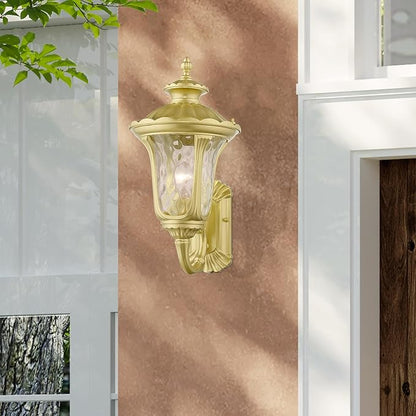 Livex Lighting 7852-13 Oxford 1-Light Outdoor Wall Lantern, 18" x 9.5" x 18", White