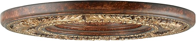 Livex Lighting 8204-63 Ceiling Medallion in Verona Bronze with Aged Gold Leaf Accents 12D x 1.25