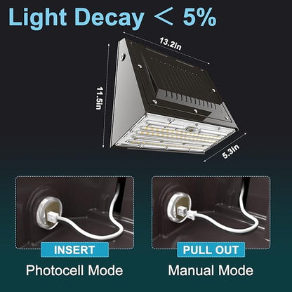 Lightdot 4Pack 150W LED Wall Pack Lights, 100-277v Full Cut Off Dusk to Dawn Photocell, 22500Lm(150Lm/W) 5000K IP65 Outdoor Exterior Lighting for Garage,Warehouse,Yard,Building,Factory,ETL