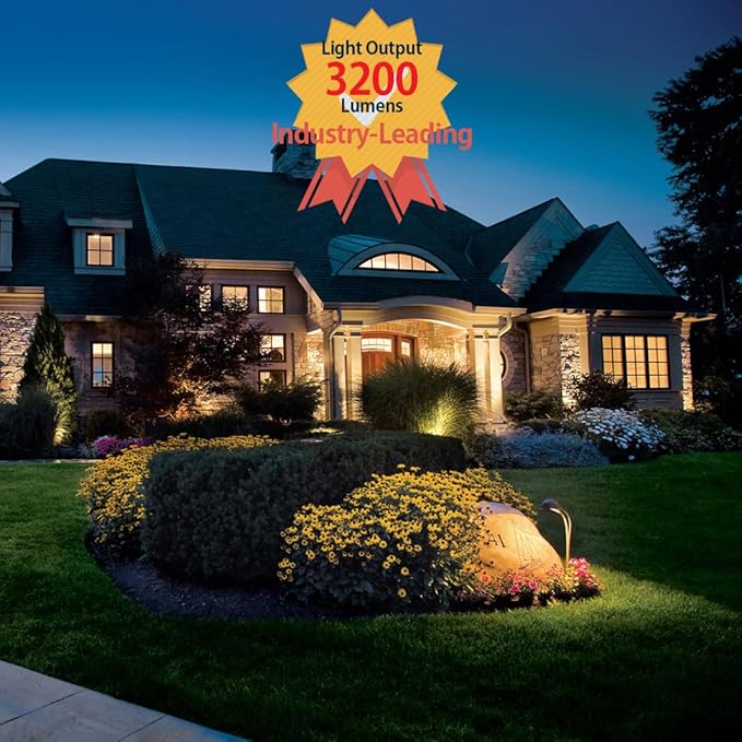 Explux 300 Watt Equivalent PAR38 LED Flood Light Bulbs, Ultra Bright 3200 Lumens, Dimmable, Full-Glass Outdoor Waterproof & Anti-Ageing, 3000K Bright White Spotlight, 4-Pack