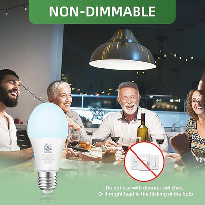 A19 LED Light Bulb, 100 Watt Equivalent LED Bulbs, 5000K Daylight White, 1500 Lumens, Standard E26 Base, Non-Dimmable 15W Super Bright Light Bulbs for Home, Office Lamp, ETL Listed(10-Pack)