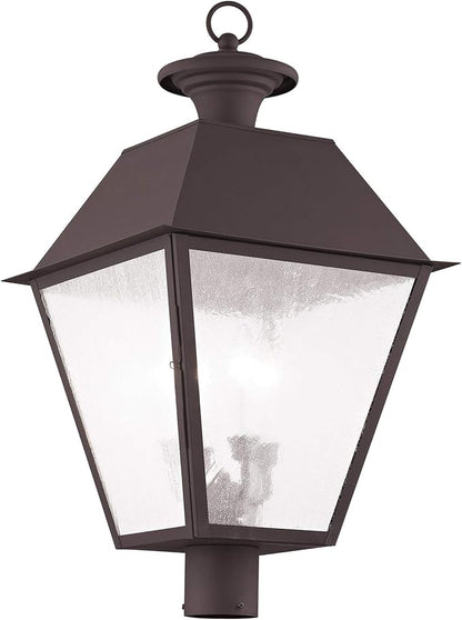 Livex Lighting 2173-07 Mansfield 4-Light Outdoor Post Head, Bronze