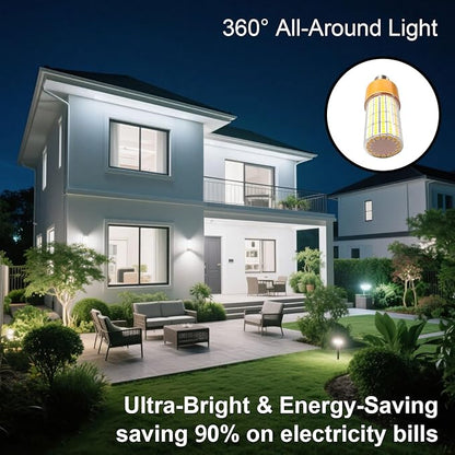 40W LED Corn Light Bulb, 320W Equivalent 5000LM, 5000K Daylight, Waterproof & 90% Energy Saving - E26 Base Corn Cob Light for Home, Garage, Fan (2-Pack)
