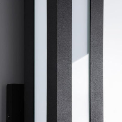 LamQee 30 Inch Modern Outdoor Wall Light Exterior Lighting Fixtures, Integrated LED Contemporary Outdoor Wall Sconce Wall Lighting, Black Outside Lights for House Porch Patio Front Door Garage Indoor