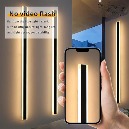 Mikeru 2pack 71inch Outdoor Wall Light Fixtures, 10%-100% Dimmable Outdoor Wall Lights Exterior Front Porch Light 3000-6000k Wall Mounted Led Lighting for Basement, Shop,Garage Lighting