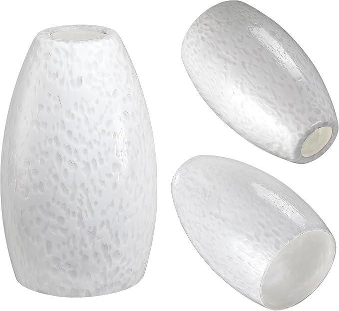 Mini Glass Pendant Light 1-Pack with Handblown Milk White Art Oval Glass Lamp Ceiling Hanging Light, for Dining Room,Kitchen,Foyer,Hallway 4.72"
