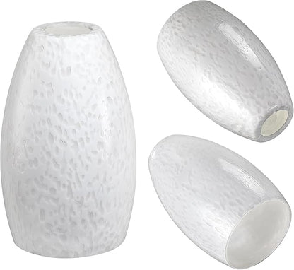 Mini Glass Pendant Light 1-Pack with Handblown Milk White Art Oval Glass Lamp Ceiling Hanging Light, for Dining Room,Kitchen,Foyer,Hallway 4.72"