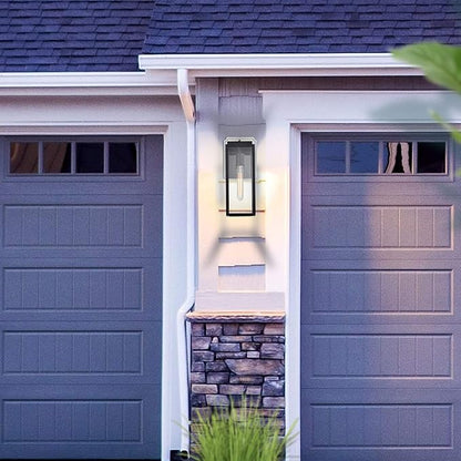 MICSIU Dusk to Dawn Outdoor Wall Sconce 2 Pack, 14.5 Inch Black Exterior Wall Mount Light Fixtures, Farmhouse Outside Lights for House, Garage, Porch, Patio, Yard, Hallway