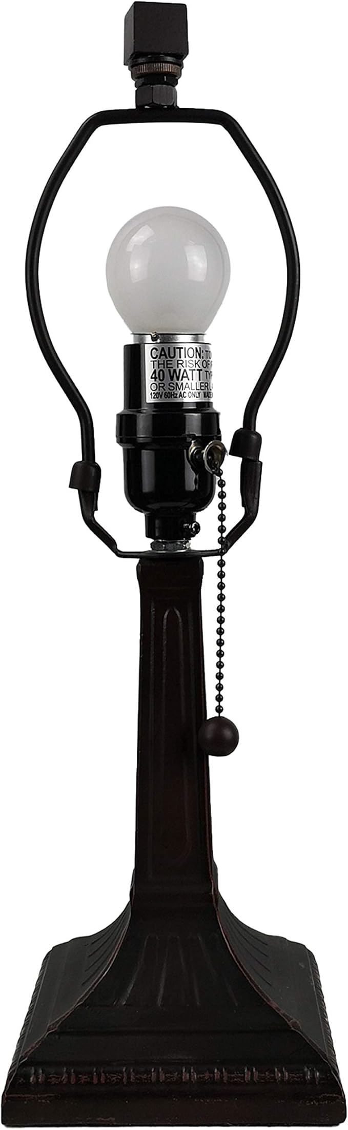 Amora Lighting Tiffany Style Mission Table Lamp with Vintage Stained Glass Decor