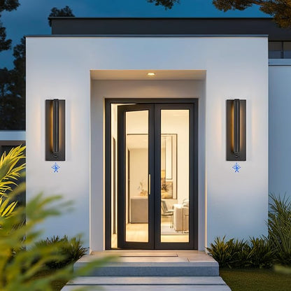 Modern PIR Motion Sensor Outdoor LED Wall Light, with a Rotatable Beam and 245° Adjustment, 3 Lighting Sensor Modes, IP65 Waterproof, Suitable for Porches, Balconies, Gardens, Garages.