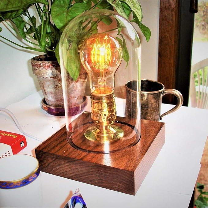HESSION Edison Light Bulbs, A19 led 40w Vintage Antique Tungsten Filament Bulbs,E26 Base Edison Bulbs, Decorative Light Bulb Dimmable Amber Glass(6 Pack)