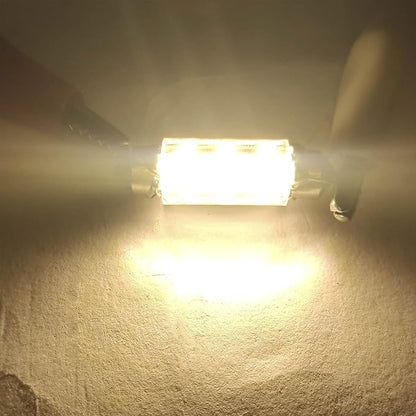 43mm 44mm 578 Festoon LED Bulbs,211-2 212-2 LED Bulb Natural White 4500k,LED Car Bulb 6413 6451 6429 DC 12V for Automotive Interior Reading Map Glove box Lights (Pack 12)