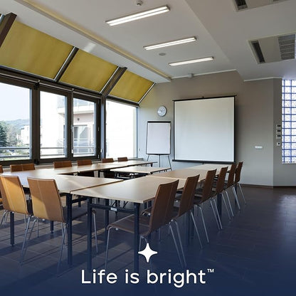 LUXRITE 3FT LED Tube Light, T8, 12W=25W, 5CCT 3000K- 6500K, 1560LM, 320° Beam Angle, Fluorescent Replacement, Ballast Compatible or Bypass, Single or Double End Powered, Damp & UL Listed (12 Pack)