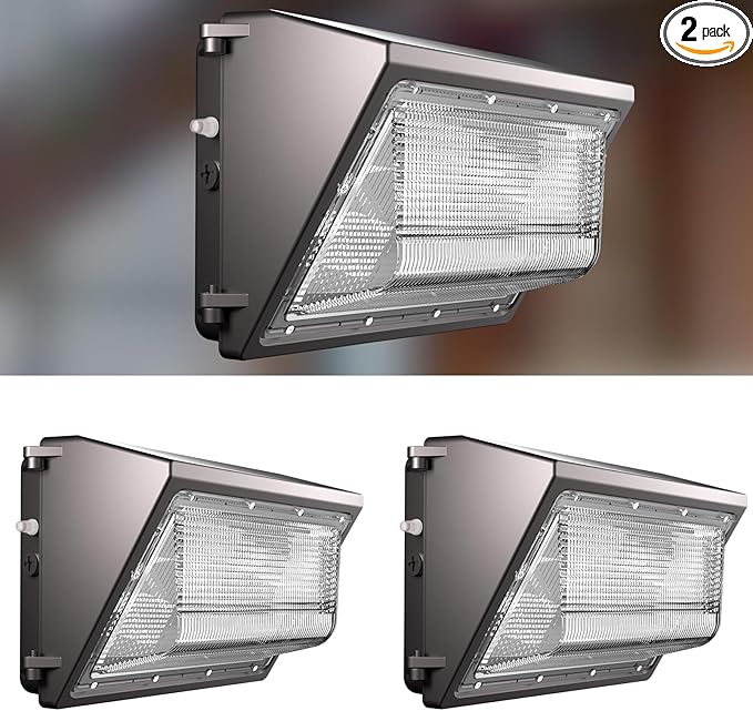 Lightdot 2Pack 150W LED Wall Pack Lights, 100-277v Off Dusk to Dawn Photocell, 22500Lm(150Lm/W) 5000K IP65 Outdoor Exterior Lighting for Garage,Warehouse,Yard,Building,Factory,ETL