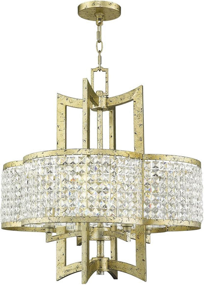 Livex Lighting 50575-28 Gramercy 4-Light Chandelier, Light Gold