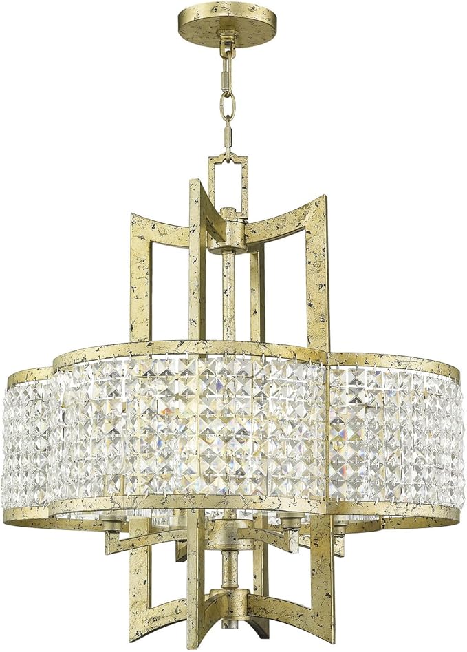 Livex Lighting 50575-28 Gramercy 4-Light Chandelier, Light Gold
