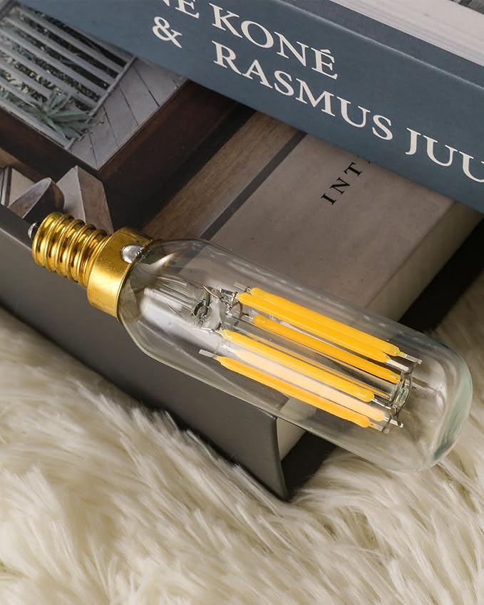 Dimmable E12 LED Bulbs 6W, T6 Edison Light Bulbs Soft White 3000K, 60W Candelabra Incandescent Bulbs Equivalent Vintage LED Filament Edison Candle Bulb, 600lm, 6Pack.