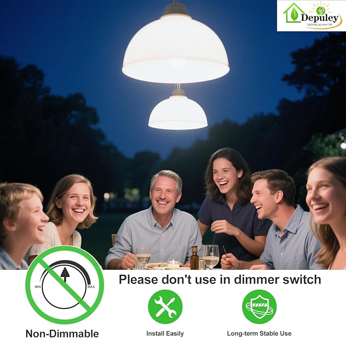 Depuley LED Light Bulbs E12: Candelabra Candle Light Bulb 4W Equivalent 40W Incandescent - LED Chandelier Light Bulbs 5000K Daylight - C35 Clear Filament Bulb E12 Base 500 LM 90+ CRI 6 Pack