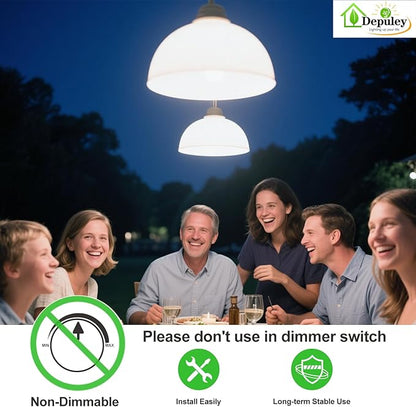 Depuley LED Light Bulbs E12: Candelabra Candle Light Bulb 4W Equivalent 40W Incandescent - LED Chandelier Light Bulbs 5000K Daylight - C35 Clear Filament Bulb E12 Base 500 LM 90+ CRI 6 Pack