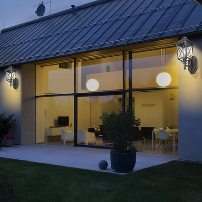 Outdoor Wall Lantern, Outdoor Lights Fixtures Wall Mount with Seeded Glass, Exterior Porch Lights, Waterproof Outside Sconce Lights Modern Anti-Rust for House Front Porch Patio Garage