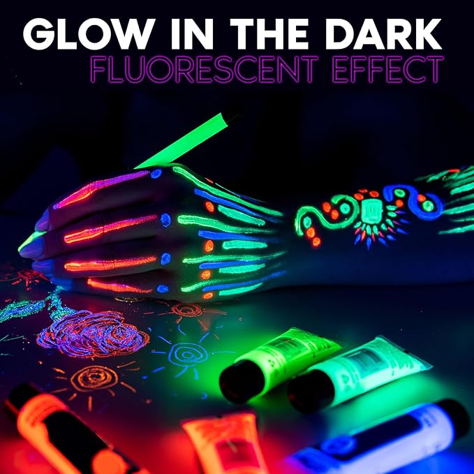 Luxrite A19 Edison UV LED Black Light Bulb, 6W Filament Blacklight Bulb, UVA 397-407nm, Enclosed Fixture Rated, E26 Base, Glow in the Dark for Halloween, Party, Body Paint, Fluorescent Poster (2 Pack)