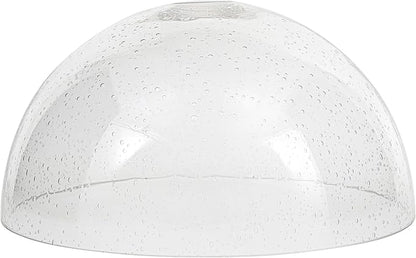 Bowl Glass Lamp Shade Replacement, 1-5/8 inch Fitter, 11.8" Diameter, 6.1" Height, Clear Seeded Bubble Effect Globe Cover