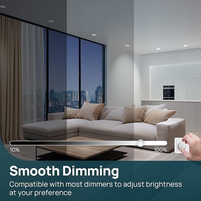 Linkind BR30 LED Flood Light Bulbs Indoor, 65W Equivalent Dimmable LED Recessed Bulbs, 10W 850 Lumens, 5000K Daylight E26 Base, Recessed Can Light Bulb for Bedroom Dining Room Bathroom, 2 Packs